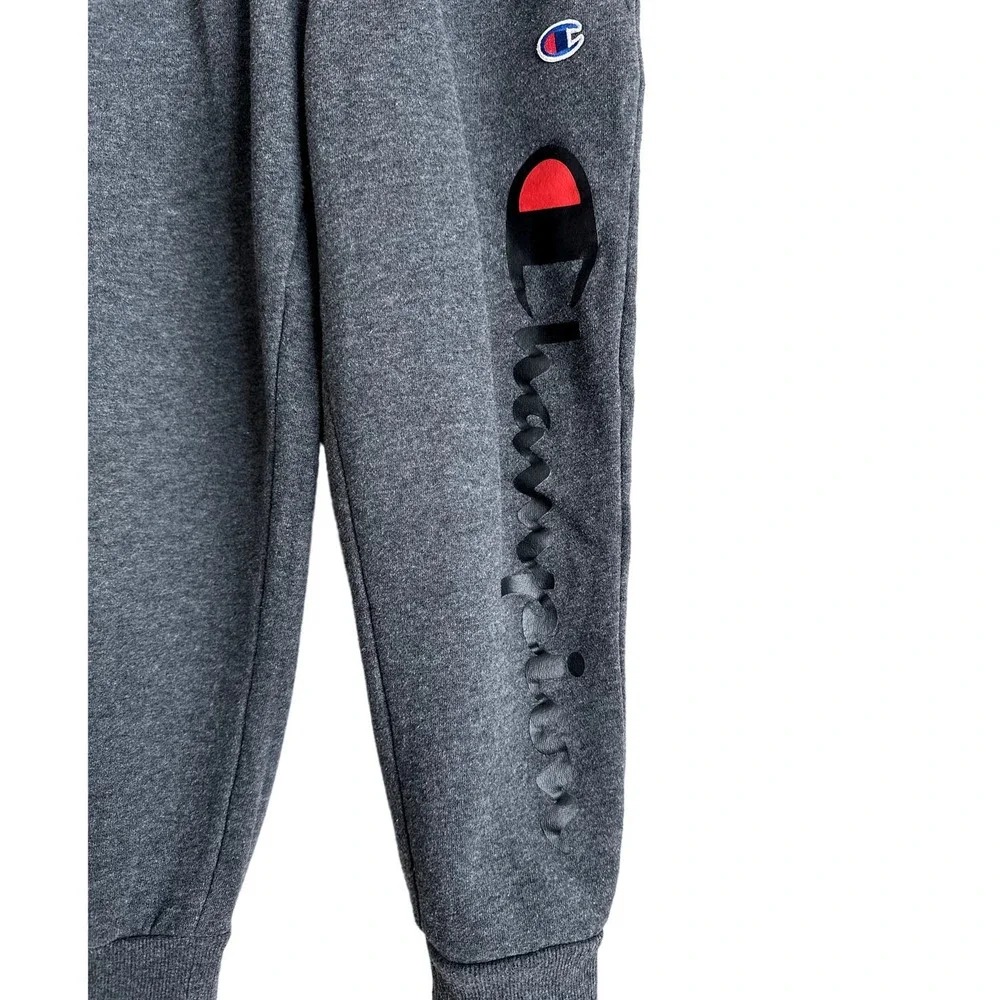 Champion Size Small Kids‎ Sweatpants-Gray-Spell Out On Leg